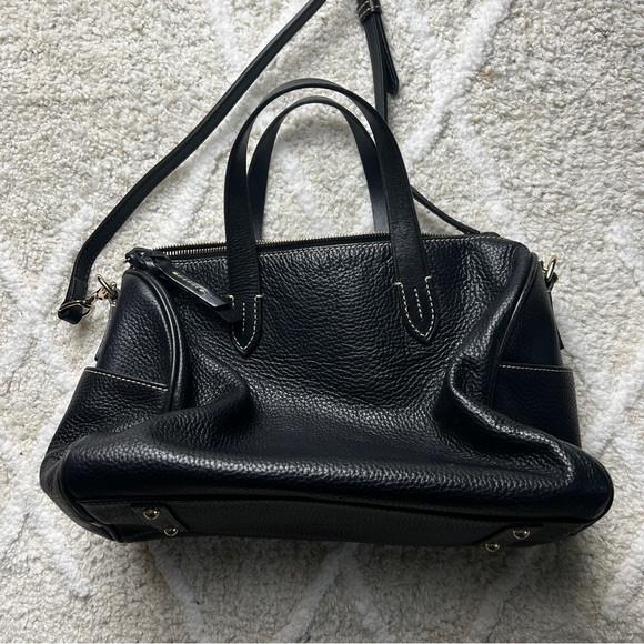 Dooney and Bourke Olivia Leather Satchel Black and Red Shoulder Bag - Picture 2 of 7